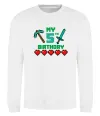 Свитшот My birthday Minecraft Белый фото
