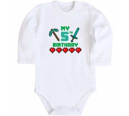 Дитячий бодік My birthday Minecraft