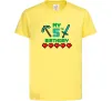 Дитяча футболка My birthday Minecraft Лимонний фото