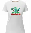 Жіноча преміум футболка My birthday Minecraft Білий фото
