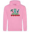 Мужская толстовка (худи) My birthday Minecraft Розовый фото