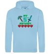 Мужская толстовка (худи) My birthday Minecraft Голубой фото