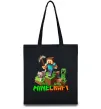 Эко-сумка Майнкрафт з киркою Черный фото