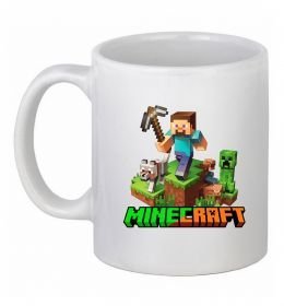 Чашка керамічна Майнкрафт з киркою