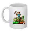 Чашка керамическая Майнкрафт з киркою Белый фото