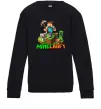 Детский Свитшот Майнкрафт з киркою Черный фото