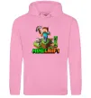 Женская толстовка (худи) Майнкрафт з киркою Розовый фото