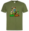 Чоловіча футболка Майнкрафт з киркою Оливковий фото