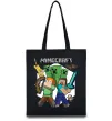 Эко-сумка Майнкрафт зброя Черный фото