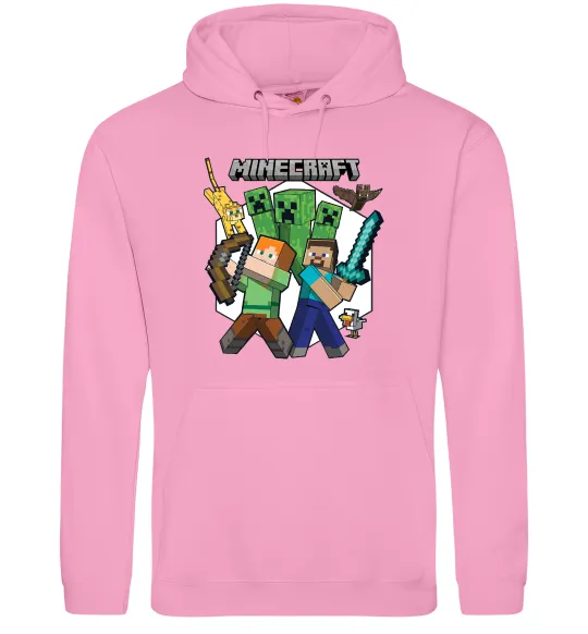 Жіноча толстовка (худі) Майнкрафт зброя Рожевий фото