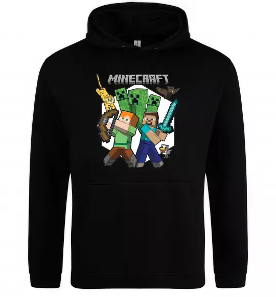 Женская толстовка (худи) Майнкрафт зброя Черный фото