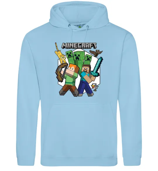 Жіноча толстовка (худі) Майнкрафт зброя Блакитний фото