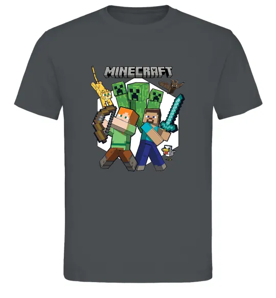 Мужская футболка Майнкрафт зброя Графит фото