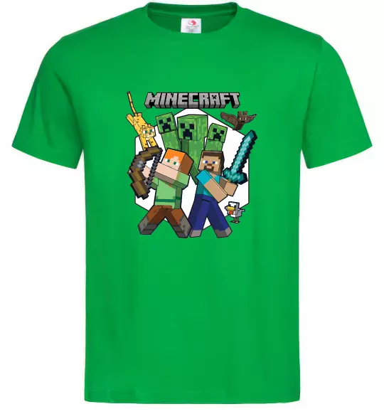 Мужская футболка Майнкрафт зброя Зеленый фото