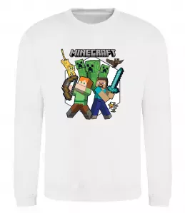 Свитшот Майнкрафт зброя Белый фото