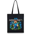 Еко-сумка Minecraft Steve Чорний фото
