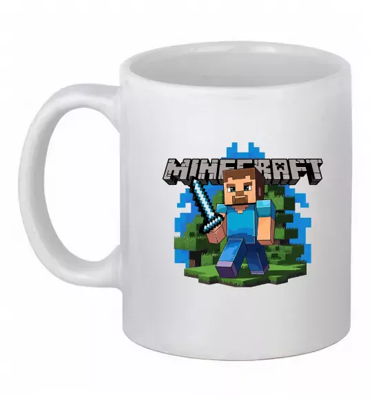 Чашка керамическая Minecraft Steve Белый фото