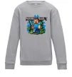 Детский Свитшот Minecraft Steve Серый меланж фото
