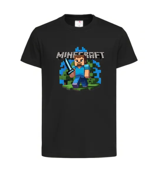 Детская футболка Minecraft Steve Черный фото