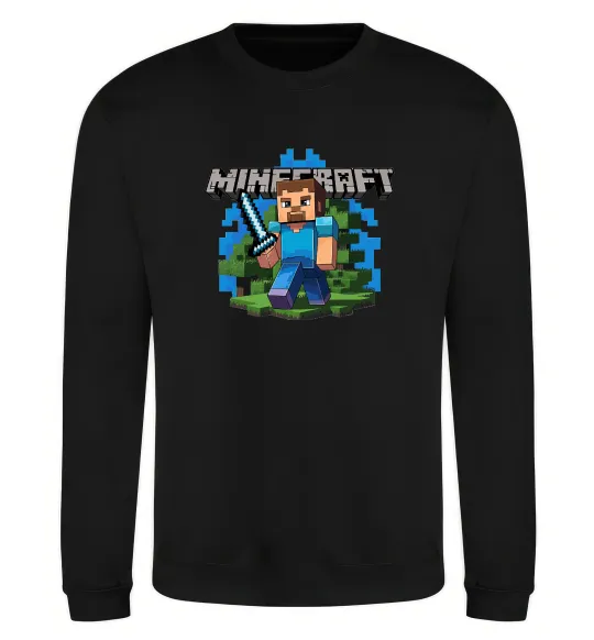 Світшот Minecraft Steve Чорний фото