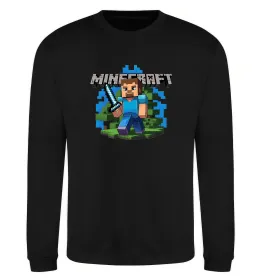 Свитшот Minecraft Steve Черный фото