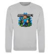 Світшот Minecraft Steve Сірий меланж фото