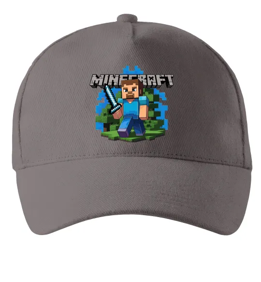 Кепка Minecraft Steve Серый фото