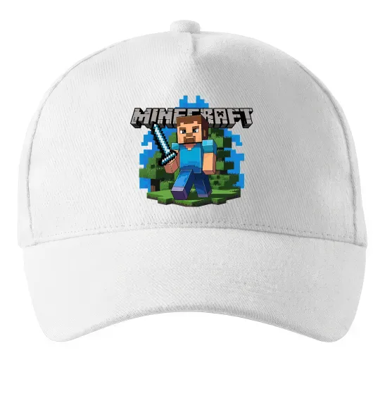 Кепка Minecraft Steve Белый фото