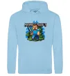 Женская толстовка (худи) Minecraft Steve Голубой фото