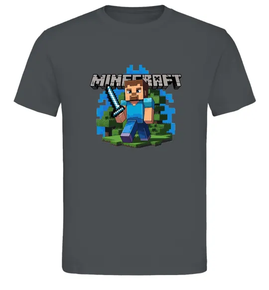 Мужская футболка Minecraft Steve Графит фото