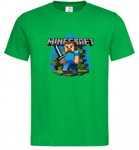 Мужская футболка Minecraft Steve Зеленый фото