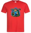 Мужская футболка Minecraft Steve Красный фото
