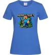 Женская футболка Minecraft Steve Ярко-синий фото