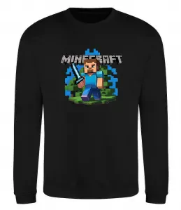 Свитшот Minecraft Steve Черный фото