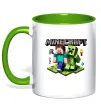 Чашка с цветной ручкой Minecraft Steve Creeper Зеленый фото