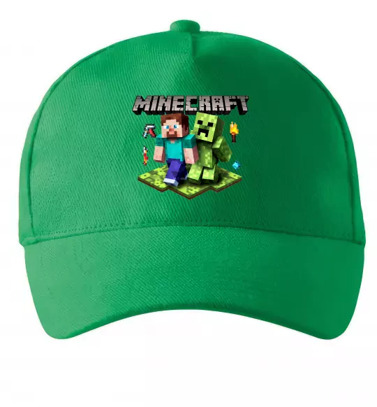 Кепка Minecraft Steve Creeper Зеленый фото
