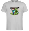 Мужская футболка Minecraft Steve Creeper Серый фото