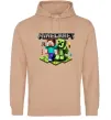 Мужская толстовка (худи) Minecraft Steve Creeper Песочный фото