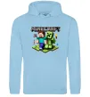 Чоловіча толстовка (худі) Minecraft Steve Creeper Блакитний фото