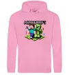 Жіноча толстовка (худі) Minecraft Steve Creeper Рожевий фото