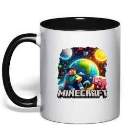 Чашка с цветной ручкой Minecraft space