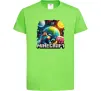 Дитяча футболка Minecraft space Лаймовий фото