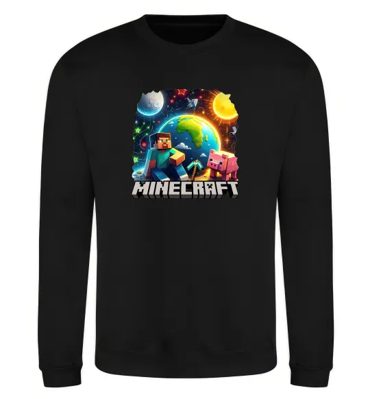 Світшот Minecraft space Чорний фото