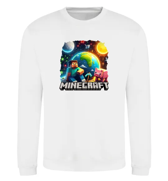 Світшот Minecraft space Білий фото