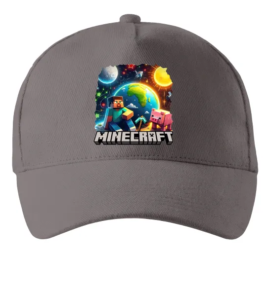 Кепка Minecraft space Сірий фото