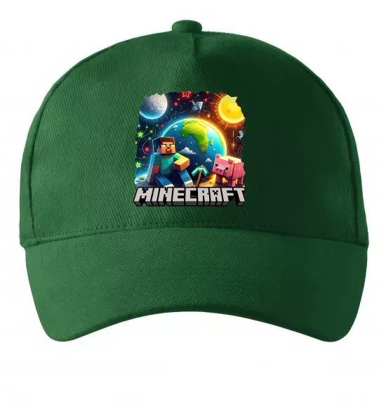 Кепка Minecraft space Темно-зеленый фото