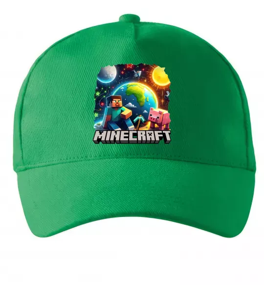 Кепка Minecraft space Зеленый фото