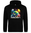 Мужская толстовка (худи) Minecraft space Черный фото