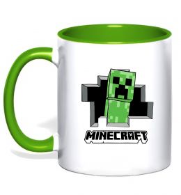 Чашка с цветной ручкой Minecraft creeper