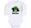 Детский боди Minecraft creeper Белый фото